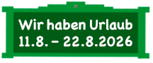 Geschlossen vom 11. bis 22. August 2026